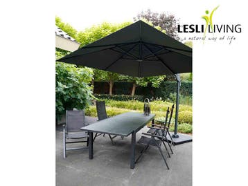 Zweefparasol VirgoFlex Taupe 300 x 300 cm, Ophalen of Verzenden, Nieuw