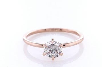 Zonder minimumprijs - Ring - 14 karaat Roségoud - 0.72ct., Nieuw