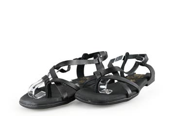 Oh My Sandals Sandalen in maat 37 Zwart, Kleding | Dames, Schoenen, Verzenden, Zwart, Sandalen of Muiltjes, Zo goed als nieuw