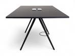 Arper Meety tafel, 200x99 cm, Fenix blad, zwart-zwart, Vergader- of Presentatieruimte, Ophalen of Verzenden, Gebruikt, Tafel