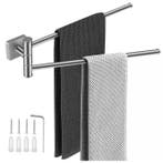 Compacte Dubbele Draaibare Handdoekhouder RVS 304 34 cm Wand, Verzenden, Nieuw