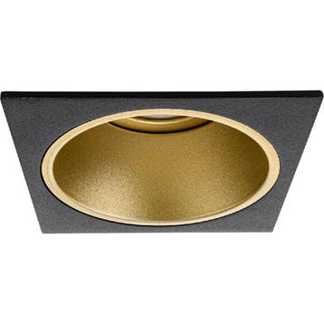GU10 Inbouwspot Set - Mat Zwart/Goud - Inbouw Vierkant -, Ophalen of Verzenden, Nieuw, Overige fittingen, Plafondspot of Wandspot