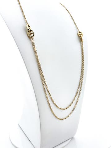 14 Karaat Gouden Multi Collier Jasseron 60 cm / 8,7 mm, Ophalen, Nieuw, Goud, Goud