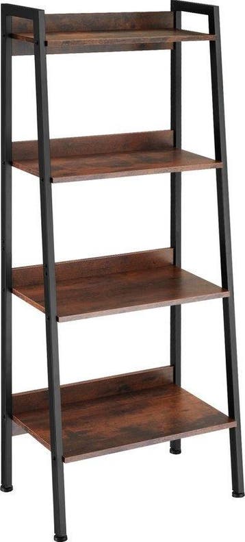 2dekans | tectake - Wandrek ladderrek boekenrek - Chatham, Huis en Inrichting, Ophalen of Verzenden, Zo goed als nieuw