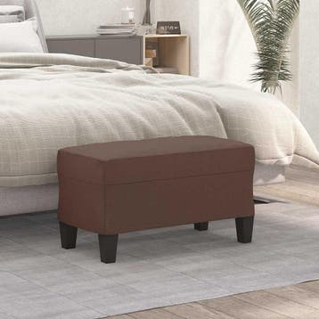 vidaXL Bankje 70x35x41 cm kunstleer bruin, Huis en Inrichting, Verzenden, Nieuw, Leer