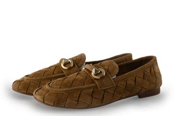 Stefano Lauran Loafers in maat 39 Cognac, Kleding | Dames, Overige kleuren, Verzenden, Overige typen, Zo goed als nieuw