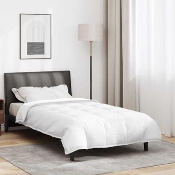 vidaXL 2-in-1 Dekbed Wit 135 x 220 cm Veren, Verzenden, Nieuw, Wit