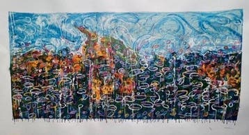 Mario Schifano (1934-1998) - Particolare del giardino