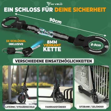 2dekans | MIVELO Handboeienslot voor e-scooters & fietsen -, Ophalen of Verzenden, Zo goed als nieuw, MIVELO