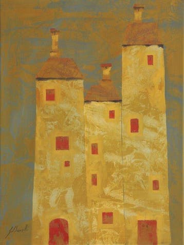 Guido Borelli - borgo nebbioso