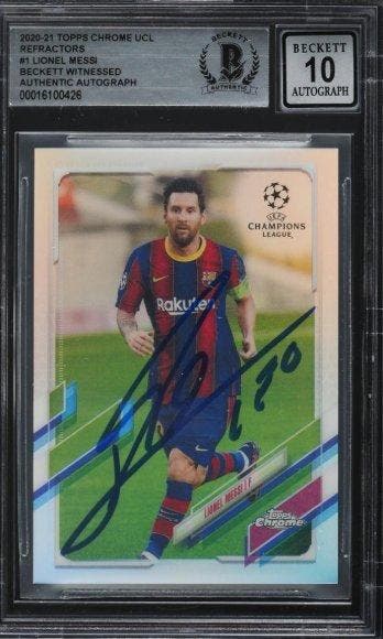 2020 Topps Chrome Lionel Messi #1 - Refractor - Autograph -, Nieuw