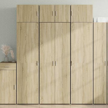 vidaXL buffetkast 70x42,5x185 cm bewerkt hout sonoma, Minder dan 50 cm, Verzenden, Nieuw, Minder dan 100 cm