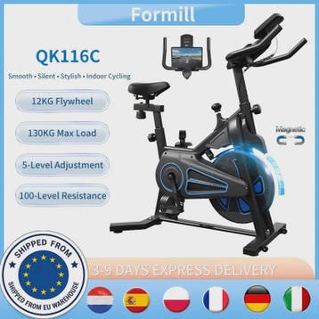Formill QK116C Hometrainer - Magnetische Spin Bike met 12kg, Verzenden, Nieuw