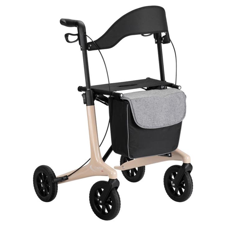 MultiMotion Carbon rollator met softwielen - Maat M - Beige, Diversen, Rollators, Ophalen of Verzenden