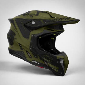 Airoh Twist 3.0 Crosshelm Leger Groen - MAAT M, Verzenden, Nieuw met kaartje, Offroadhelm, Heren