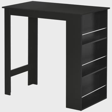 Zwarte Bartafel met 3 Open Vakken - 112x57x106 cm, Verzenden, Nieuw