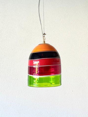 MURANO DESIGN - Kroonluchter - Veelkleurige strepen -