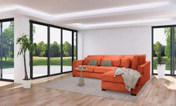 Loveseat Almere - loveseats - Oranje, Nieuw, Stof