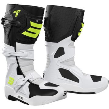 Motorcross Laarzen Shot Race 6 Fluo Geel - MAAT 42, Verzenden, Nieuw met kaartje, Motorcrosskleding, Shot