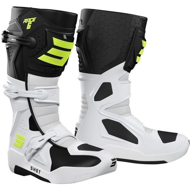 Motorcross Laarzen Shot Race 6 Fluo Geel - MAAT 42, Motoren, Kleding | Motorkleding, Nieuw met kaartje, Motorcrosskleding, Verzenden