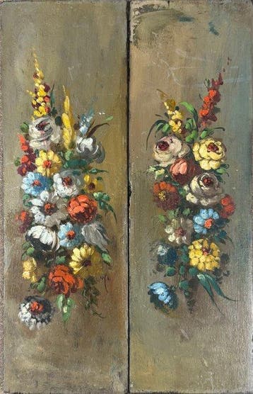 Jeanne Magnin (1855–1937) - Coppia di composizioni floreali