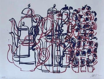 Arman (1928-2005) - Fragmentation of Coffee and Tea Pots, Antiek en Kunst