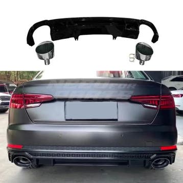Diffuser With Black Exhaust Tips Voor Audi A4 S Line/S4 B9, Ophalen of Verzenden, Nieuw