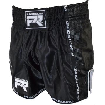 PunchR Kickboks Broekje Matte Carbon Zwart Wit, Ophalen of Verzenden, Nieuw