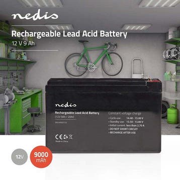 Nedis Oplaadbare Loodaccu - Lead-Acid - Oplaadbaar - 12 V -, Verzenden, Zo goed als nieuw