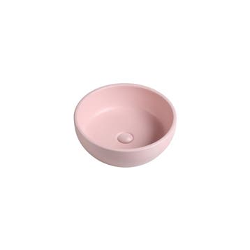 Waskom Carina 41x41x14cm mat roze inclusief afvoerplug, Verzenden, Nieuw