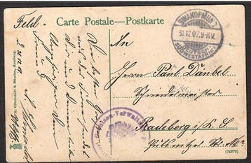 Duits Zuid-West-Afrika 1907 - DSWA Feldpost AK (3 foto’s) °, Gestempeld