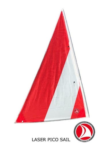 Ventoz Laser Pico Grootzeil - Rood-Wit Zeil, Verzenden, Nieuw, Grootzeil, Minder dan 15 m²