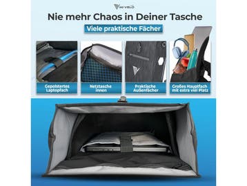 MIVELO 3 in 1 fiets tas - bagagedrager tas en rugzak - 20, Verzenden, Nieuw