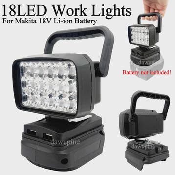 Draagbare 18W LED Werkspot met USB Powerbank voor Makita 18V, Verzenden, Nieuw