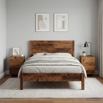 vidaXL Nachtkastje 2 st Eikenhout 33,5 x 34,5 x 50 cm, Minder dan 45 cm, Verzenden, Nieuw, Minder dan 55 cm