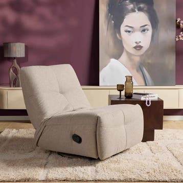 Relaxfauteuil Lazy | Taupe | Starfurn, Ophalen of Verzenden, Nieuw
