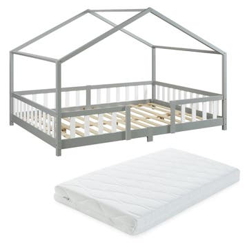 Kinderbed Treviolo met uitvalbeveiliging en matras 120x200 g, Verzenden, Nieuw