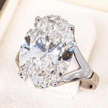 Ring - 14 karaat Witgoud - 10.31ct. tw. Diamant (Lab-grown), Nieuw