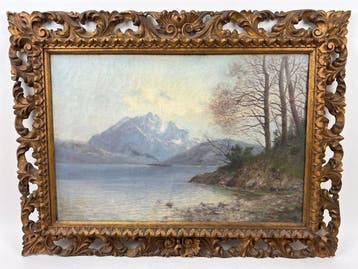 Robaldo Casalini Baldelli (1866-1932) - Torrente nel bosco, Antiek en Kunst, Kunst | Schilderijen | Klassiek