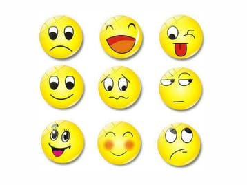 Koelkastmagneten smileys set, 9 stuks. 3 cm doorsnee., Ophalen of Verzenden, Nieuw