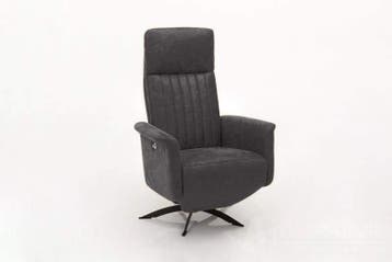 Relaxfauteuil Hessum - relaxfauteuils - Antraciet, Nieuw, Stof