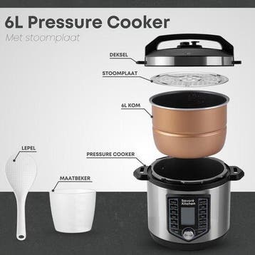 2dekans | Savoré Kitchen Pressure Cooker – 6L – PFAS Vrij –, Huis en Inrichting, Ophalen of Verzenden, Zo goed als nieuw