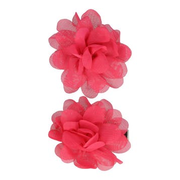 Haarspeld Duckklem 5cm – Haarbloem - Fuchsia Roze - Set van, Nieuw
