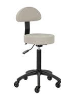 Gabbiano kapperskruk - Ergonomisch model met rugleuning, Verzenden, In hoogte verstelbaar, Nieuw, Overige materialen