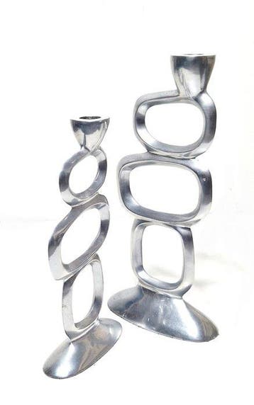 Matthew Hilton - Kandelaar Cirkelkandelaars (2) - Aluminium