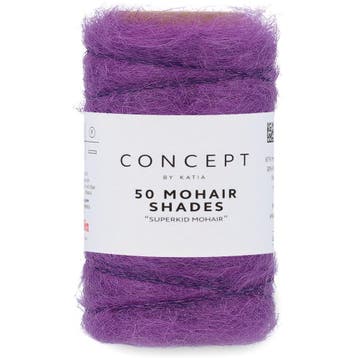 Katia Concept 50 Mohair Shades - 54 violet - Mohair Garen, Hobby en Vrije tijd, Ophalen of Verzenden, Nieuw