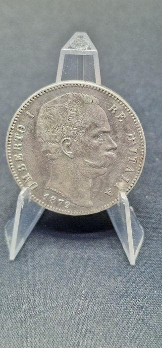 Italië, Koninkrijk Umberto I. 5 Lire 1879