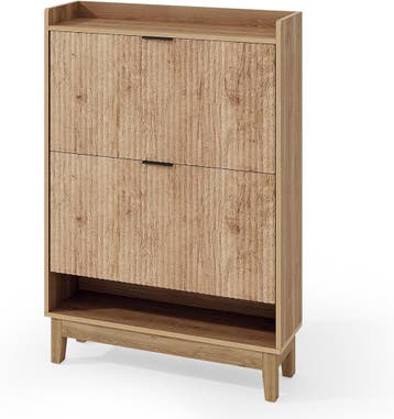 Tribesigns Schoenenkast Smal, schoenenrek met planken, 2 lad, Verzenden, Zo goed als nieuw