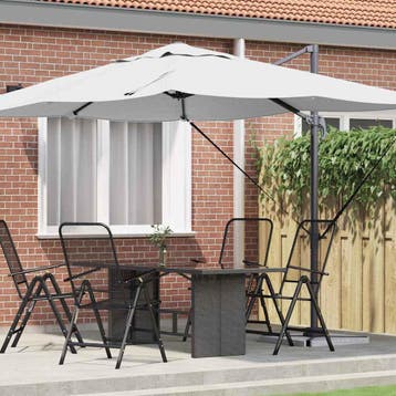 vidaXL Parasol 351 x 250 x 260 cm Polyester en Aluminium, Verzenden, Nieuw, 2 tot 3 meter