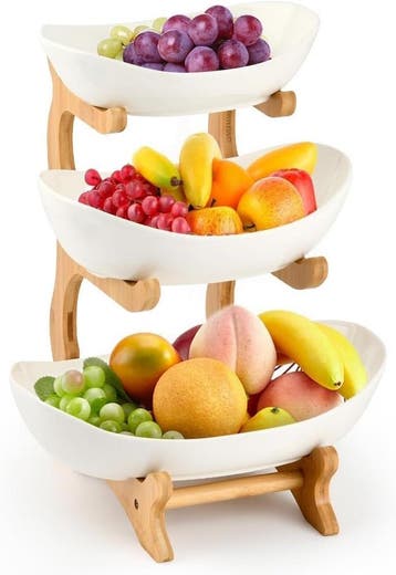 Keuken Organizer | 3-traps Bamboe | 45% Korting, Huis en Inrichting, Woonaccessoires | Etagères, Ophalen of Verzenden, Zo goed als nieuw